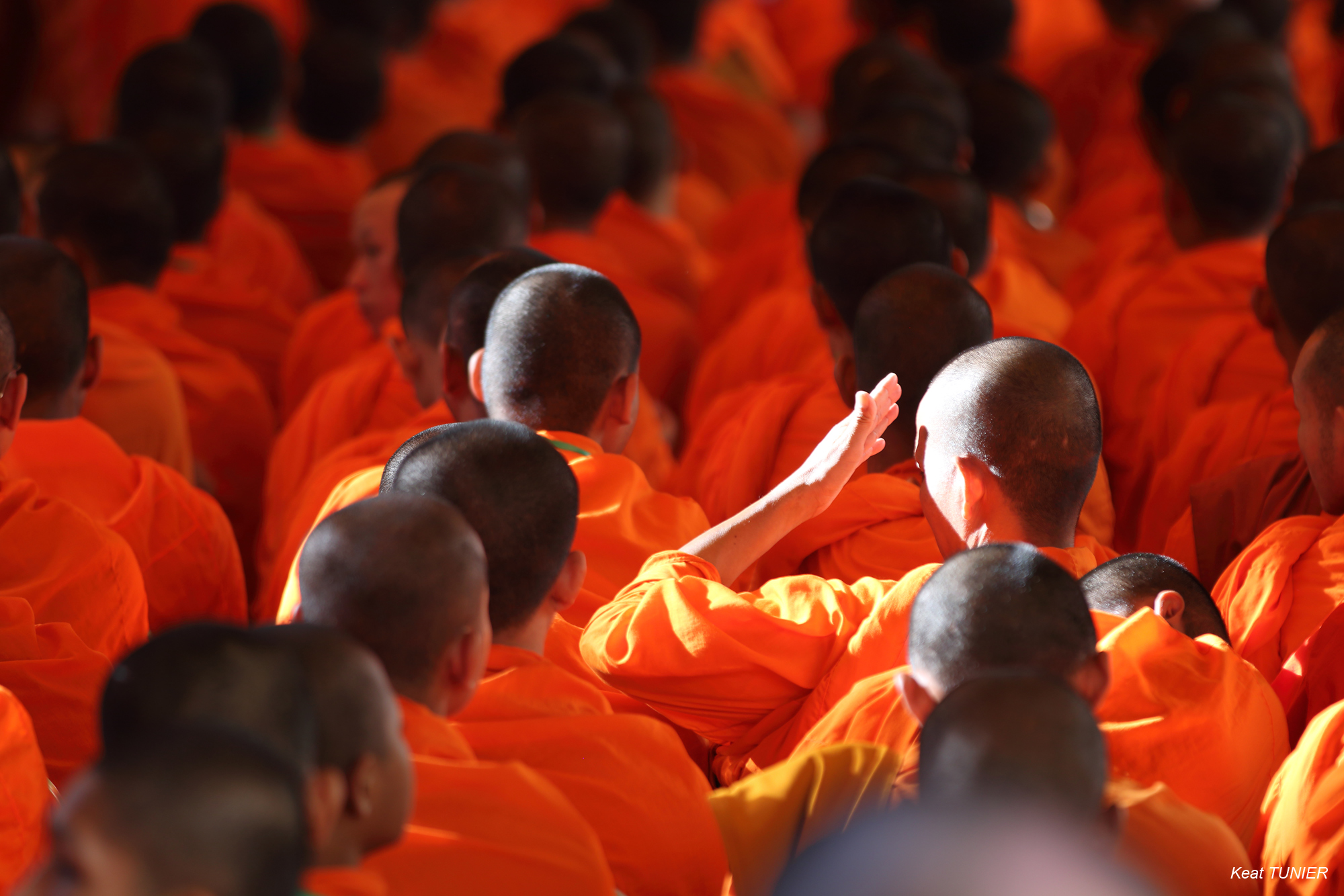 Assemblée de moine au Cambodge