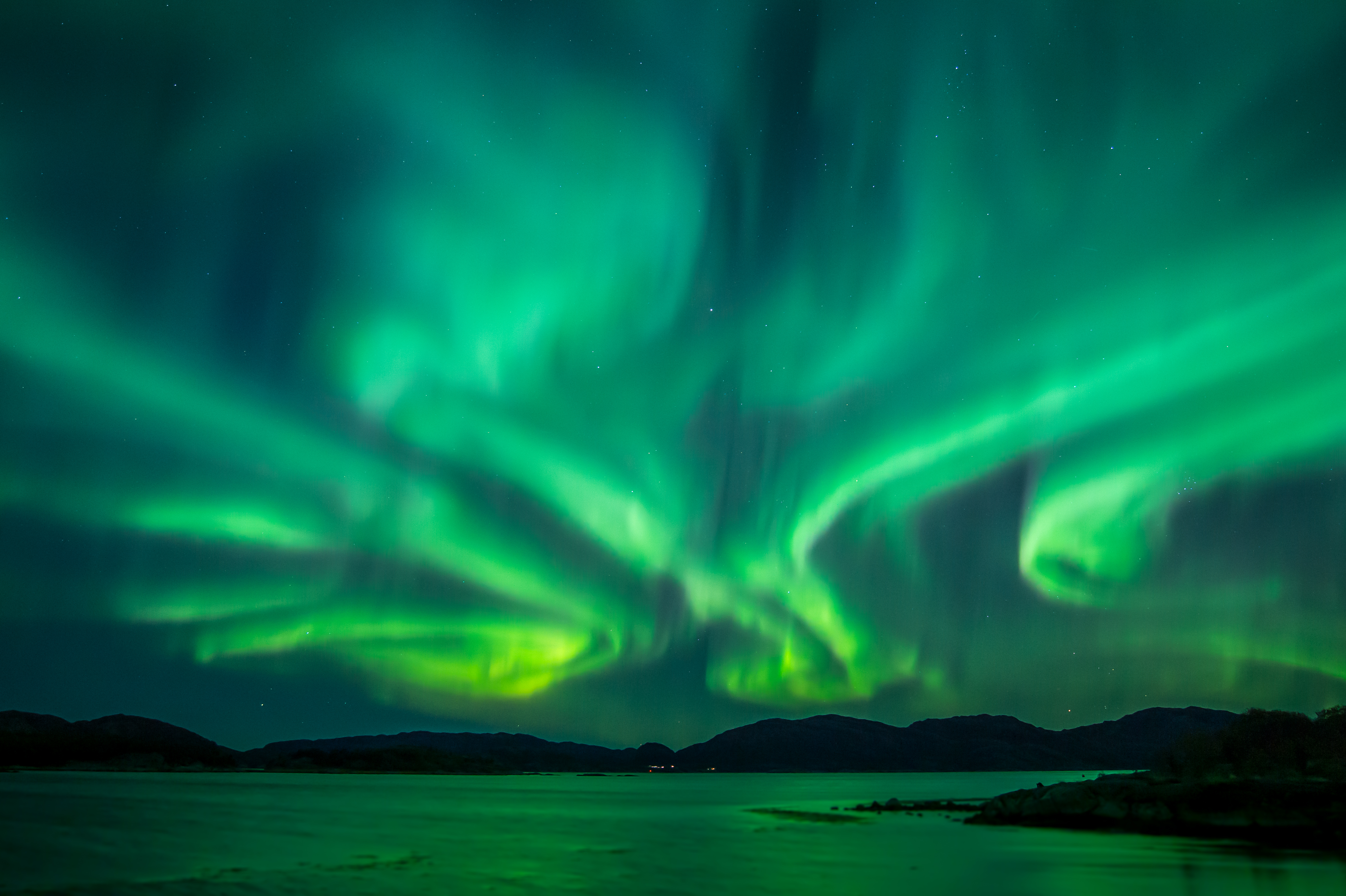 Aurores boréales en Norvège